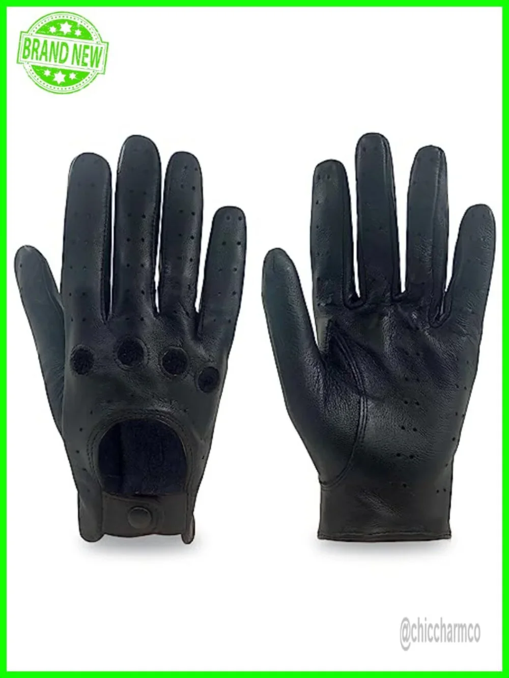 Vintage Touchscreen Leather Driving Gloves - Soft & Thin Italian Lambskin